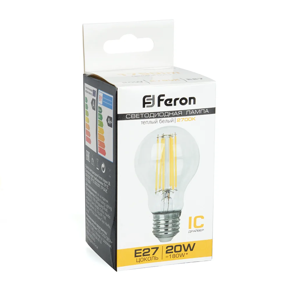 FERON Лампа светодиодная LB-620 Шар E27 20W 175-265V 2700K 38245 FERON Лампа светодиодная LB-620 Шар E27 20W 175-265V 2700K 38245