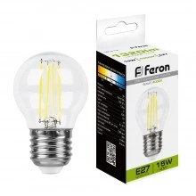 Лампа светодиодная FERON LB-515 Шарик E27 15W 230V 4000K 38253