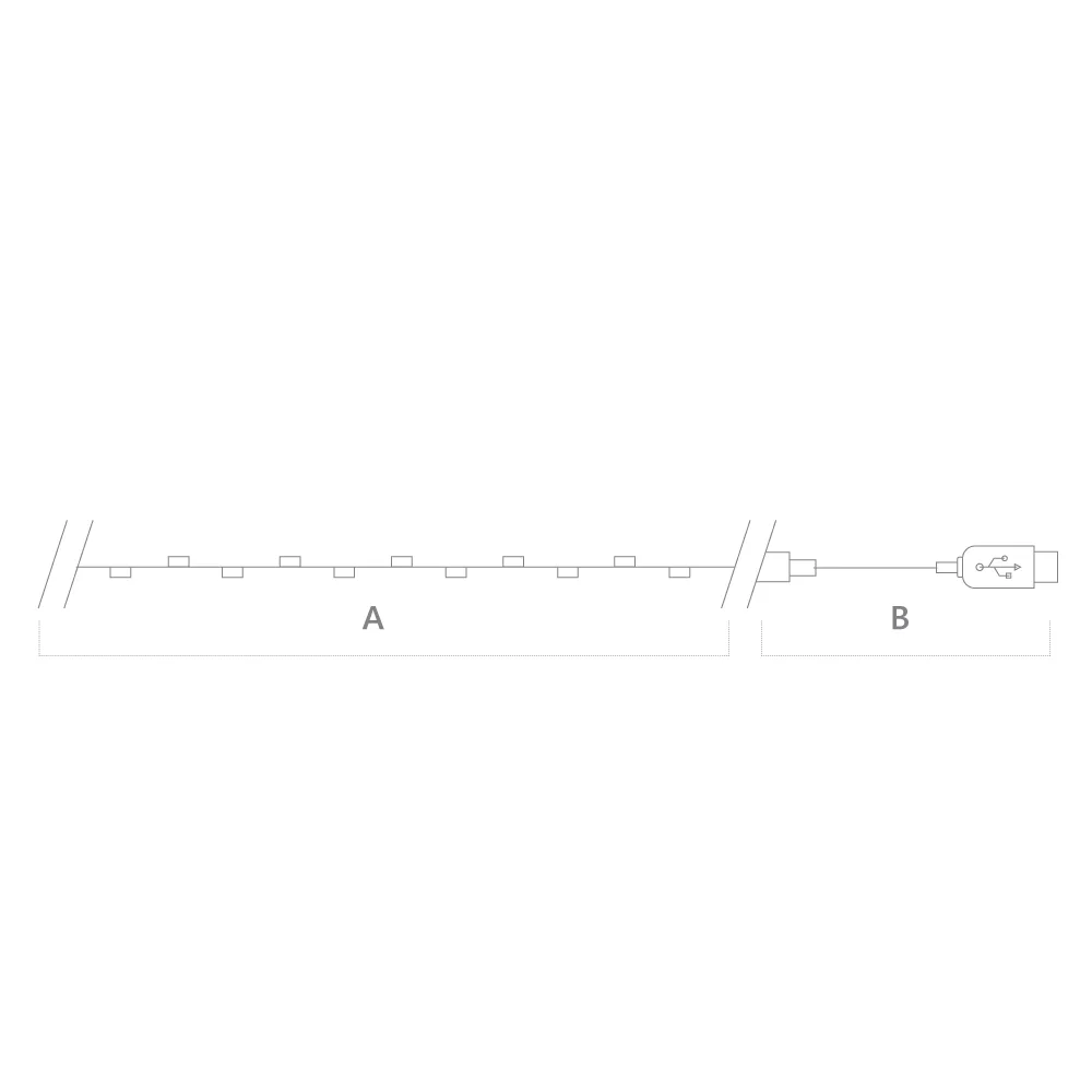 FERON Гирлянда линейная CL576 Роса, статичная, 10м USB 5000K , прозрачный шнур FERON Гирлянда линейная CL576 Роса, статичная, 10м USB 5000K , прозрачный шнур