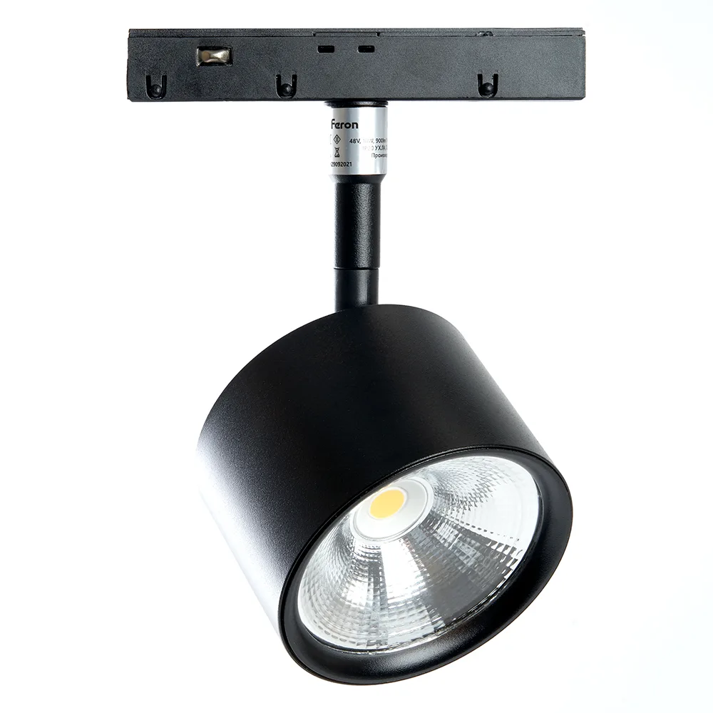 Светильник светодиодный FERON MGN305 трековый низковольтный 10W, 900 Lm, 4000К, 90 градусов, черный Артикул 41953