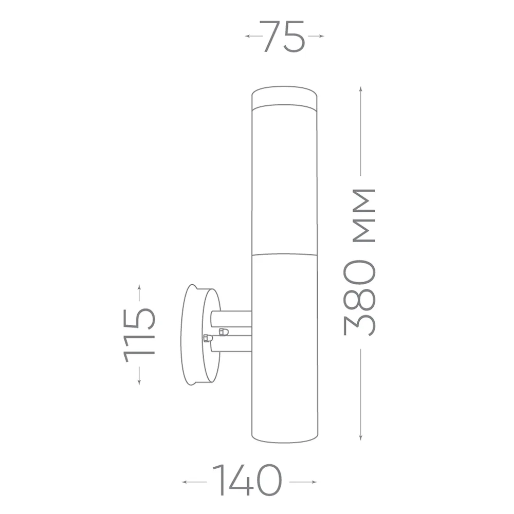 FERON Светильник садово-парковый DH021-B, Техно на стену вверх, 18W E27 230V, серебро 11807 FERON Светильник садово-парковый DH021-B, Техно на стену вверх, 18W E27 230V, серебро 11807