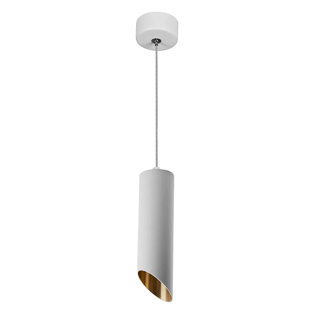 Светильник потолочный FERON ML1838 на подвесе  MR16 35W 230V, белый, золото 55*300 48044