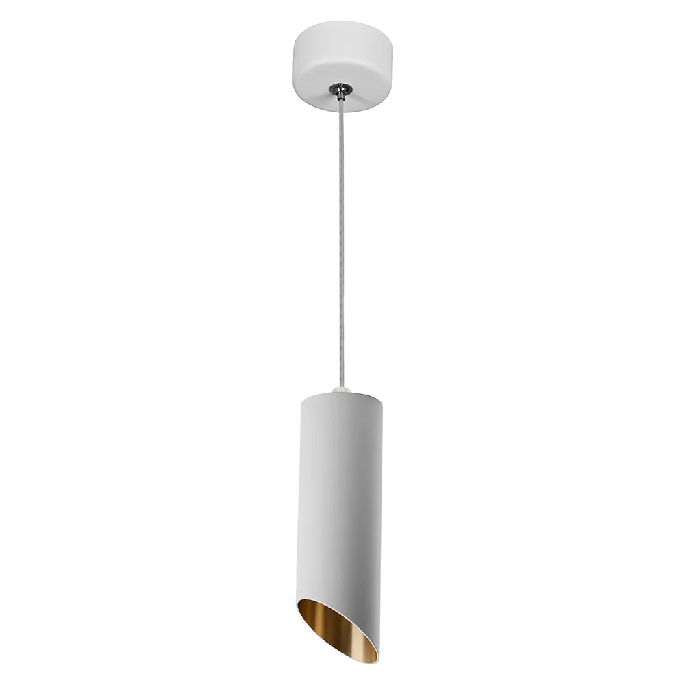 Светильник потолочный FERON ML1828 на подвесе  MR16 35W 230V, белый, золото 55*200 48042