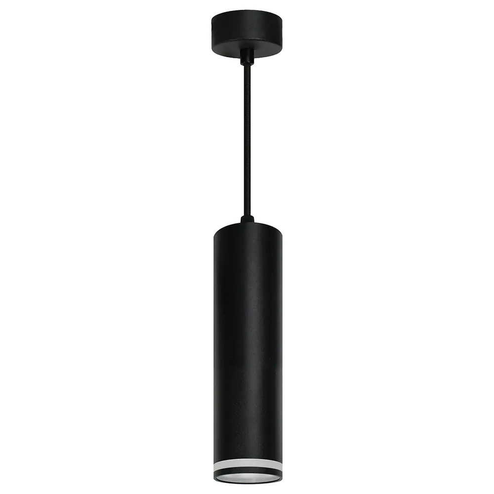 Светильник потолочный FERON ML1708 Barrel LUNA на подвесе  MR16 35W 230V, черный 55*200 48082