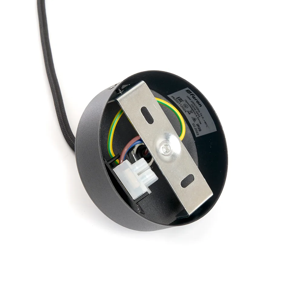FERON Светильник потолочный ML1708 Barrel LUNA на подвесе MR16 35W 230V, черный 55*200 48082 FERON Светильник потолочный ML1708 Barrel LUNA на подвесе MR16 35W 230V, черный 55*200 48082