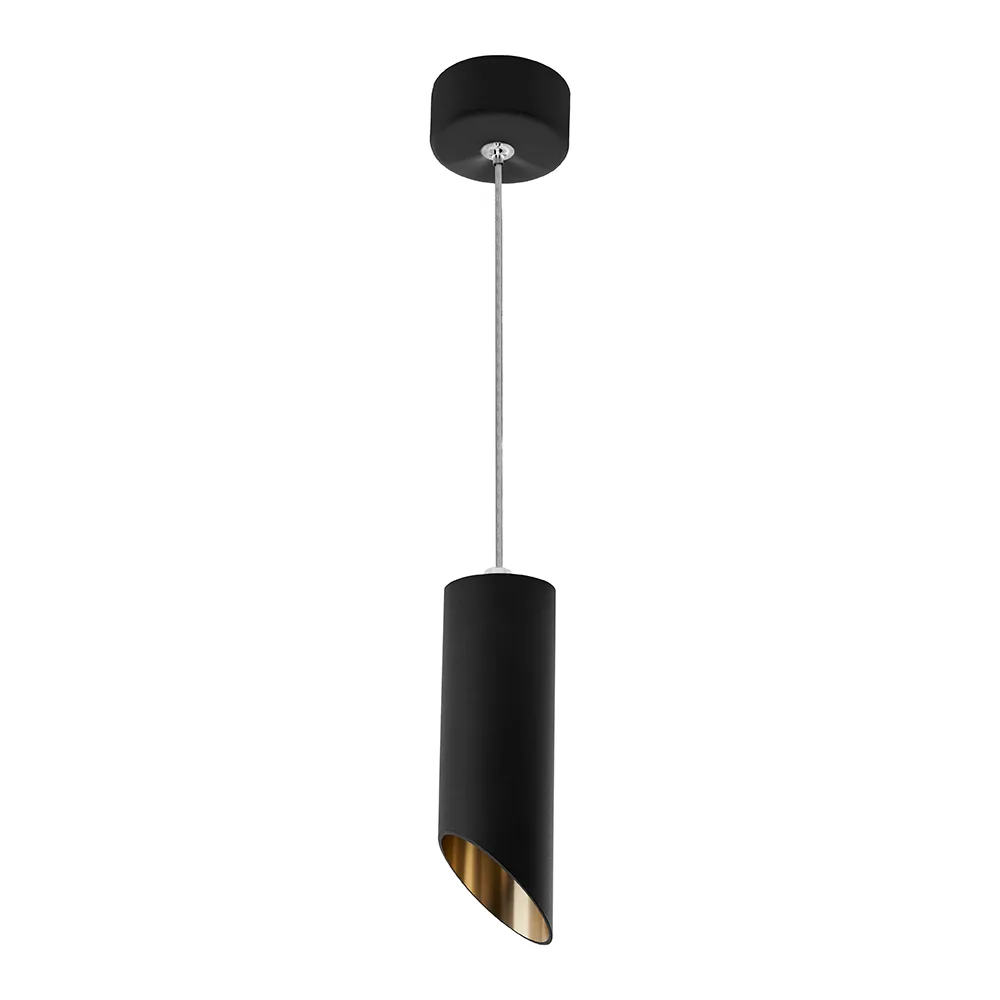 Светильник потолочный FERON ML1828 на подвесе  MR16 35W 230V, черный, золото 55*200 48043