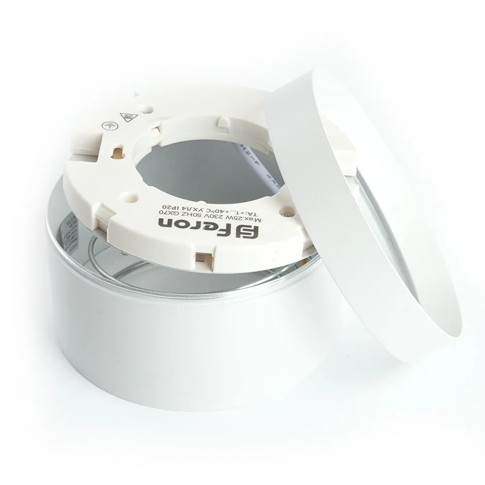 FERON Светильник потолочный HL370 25W, 230V, GX70, белый 48299 FERON Светильник потолочный HL370 25W, 230V, GX70, белый 48299