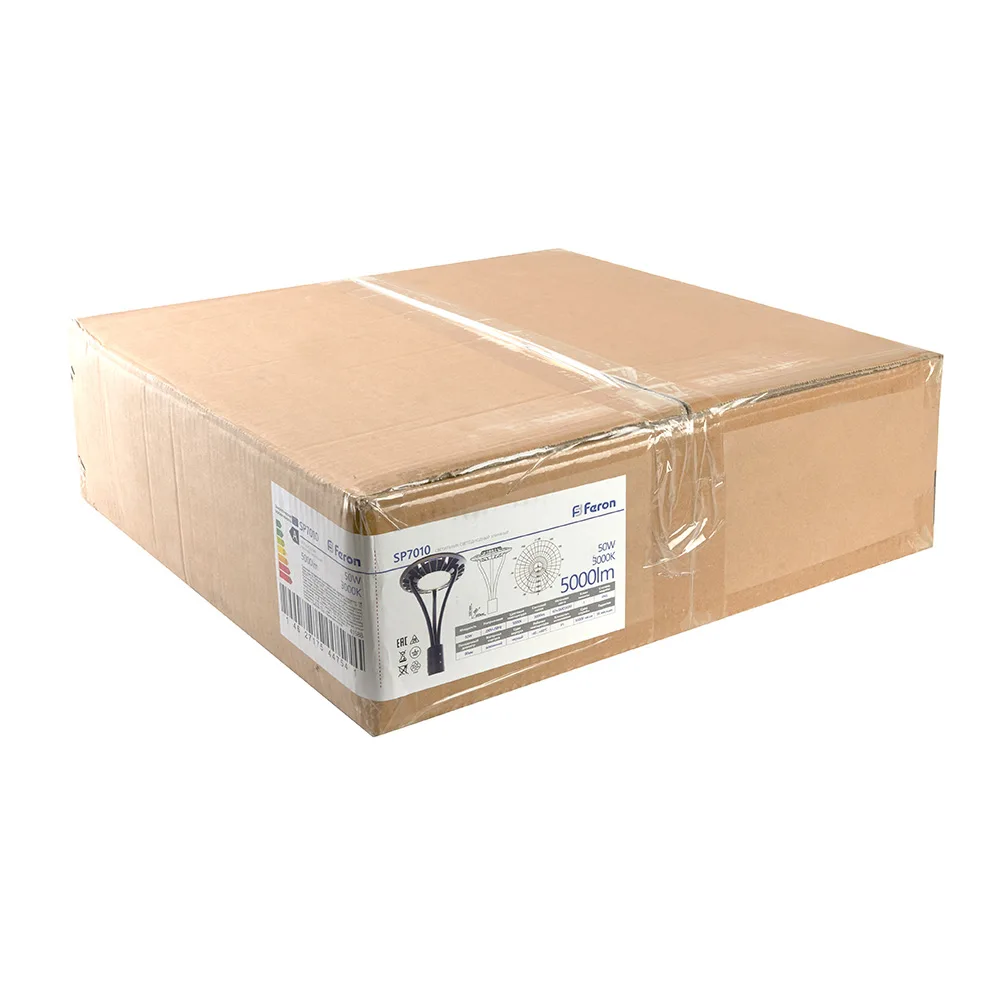 FERON Светильник уличный FERON, SP7010, 50W 5000lm 3000K, черный 48337 FERON Светильник уличный FERON, SP7010, 50W 5000lm 3000K, черный 48337