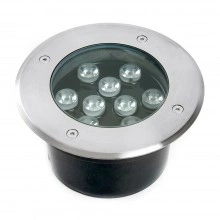 Светодиодный светильник тротуарный (грунтовый) FERON SP2803,10W, AC/DC12V, низковольтный, 4000К, металлик, D160*H90mm, вн.диаметр: 110mm, IP67 48347