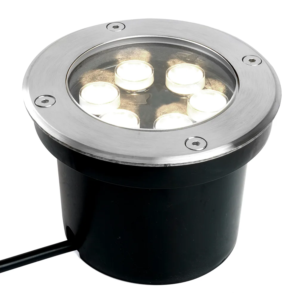 FERON Светодиодный светильник тротуарный (грунтовый) SP2802, 6W, AC/DC12-24V, низковольтный, 4000К, металлик, D120*H90mm, вн.диаметр: 90m, IP67 48346 FERON Светодиодный светильник тротуарный (грунтовый) SP2802, 6W, AC/DC12-24V, низковольтный, 4000К, металлик, D120*H90mm, вн.диаметр: 90m, IP67 48346
