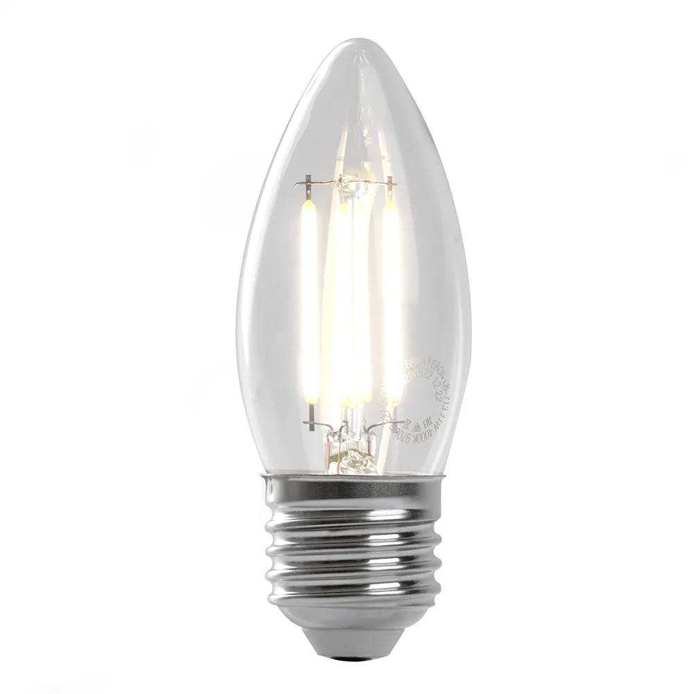FERON Лампа светодиодная LB-66 Свеча E27 7W 230V 4000K 38271 FERON Лампа светодиодная LB-66 Свеча E27 7W 230V 4000K 38271