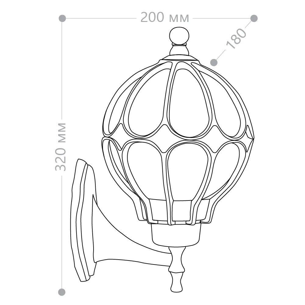 FERON Светильник садово-парковый PL3701 круглый на стену вверх 60W 230V E27, черное золото 11349 FERON Светильник садово-парковый PL3701 круглый на стену вверх 60W 230V E27, черное золото 11349