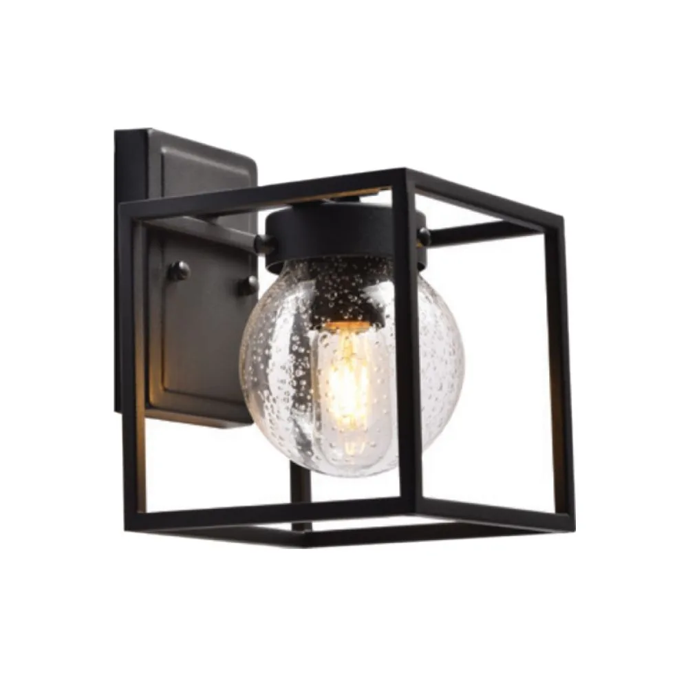 Светильник садово-парковый FERON PL701 на стену вниз 60W E27 230V, черный 48383