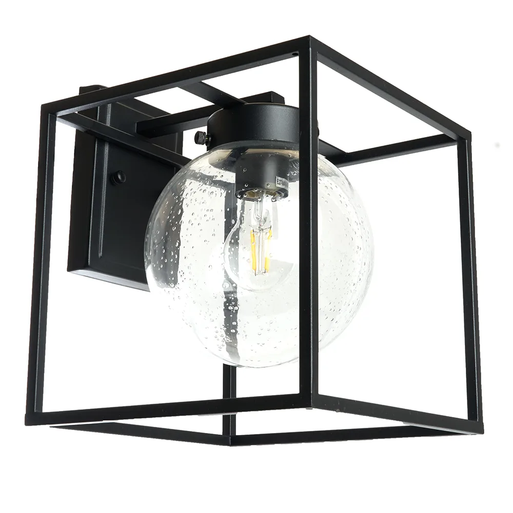 Светильник садово-парковый FERON PL711 на стену вниз 60W E27 230V, черный 48385