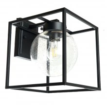 Светильник садово-парковый FERON PL711 на стену вниз 60W E27 230V, черный 48385