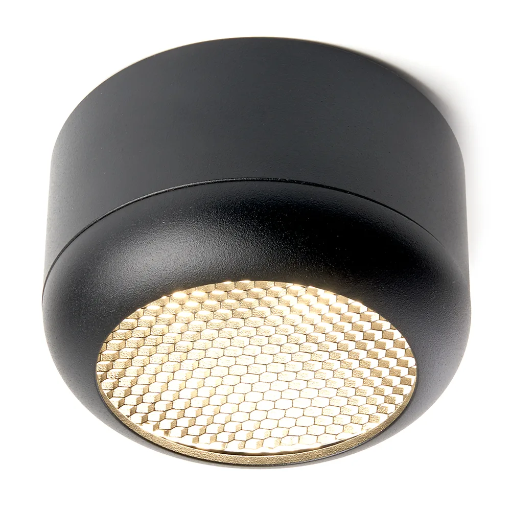 FERON Светильник потолочный HL364 Barrel ECHO 12W, 230V, GX53, чёрный, с антибликовой сеточкой 48398 FERON Светильник потолочный HL364 Barrel ECHO 12W, 230V, GX53, чёрный, с антибликовой сеточкой 48398
