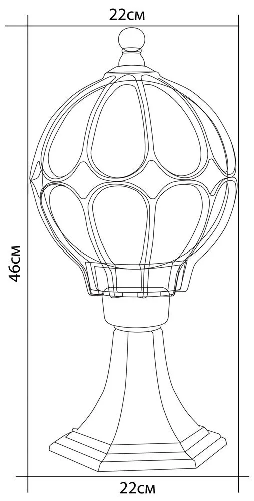 FERON Светильник садово-парковый PL3804 круглый на постамент 60W 230V E27, черное золото 11365 FERON Светильник садово-парковый PL3804 круглый на постамент 60W 230V E27, черное золото 11365