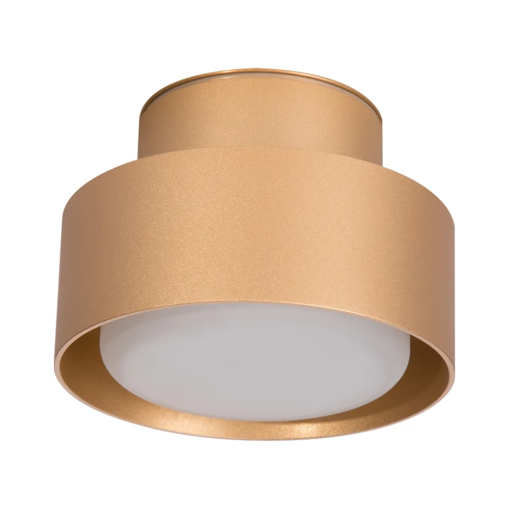 Светильник потолочный FERON HL367 Barrel AURA 12W, 230V, GX53, золото IP44 48408
