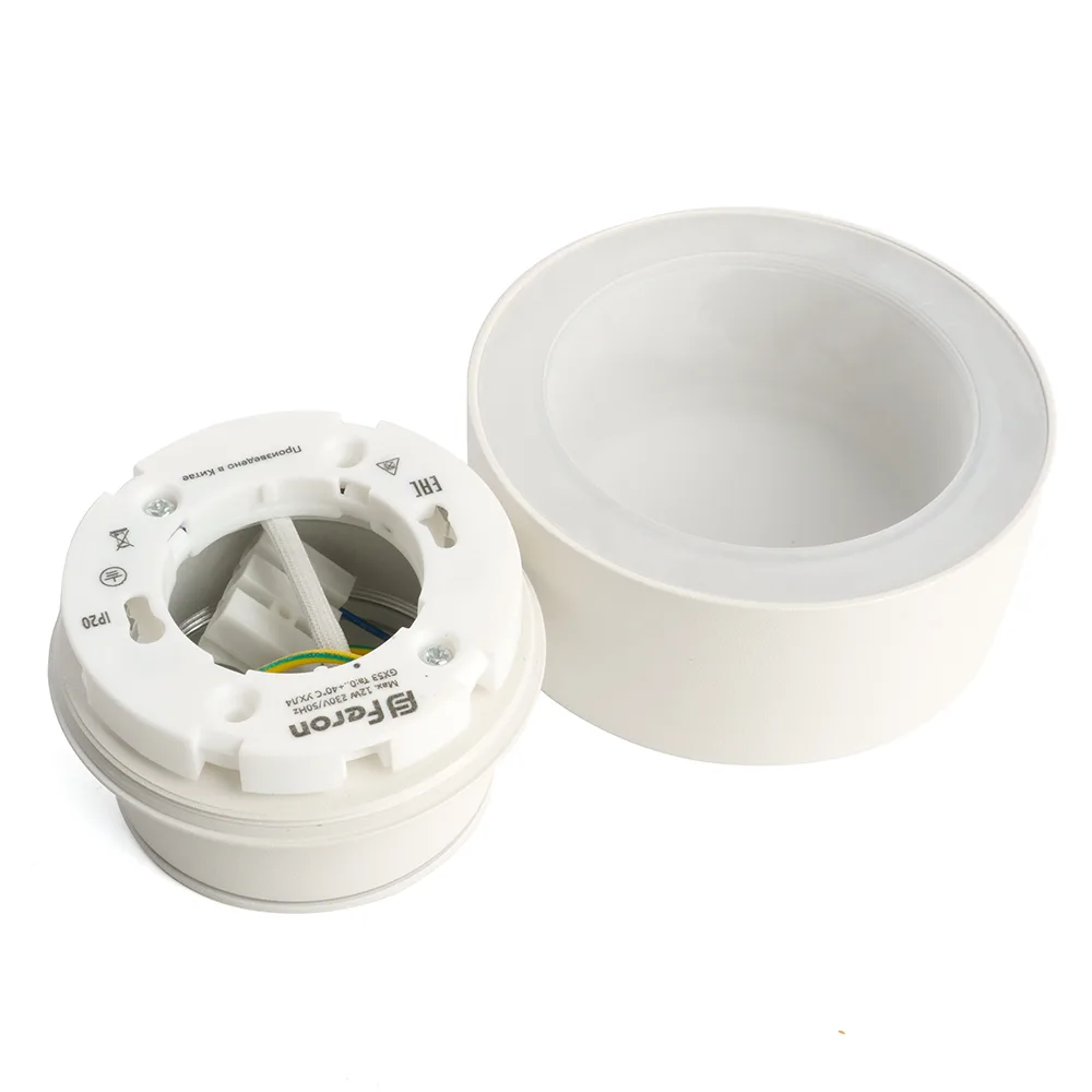 FERON Светильник потолочный HL367 Barrel AURA 12W, 230V, GX53, белый IP44 48407 FERON Светильник потолочный HL367 Barrel AURA 12W, 230V, GX53, белый IP44 48407