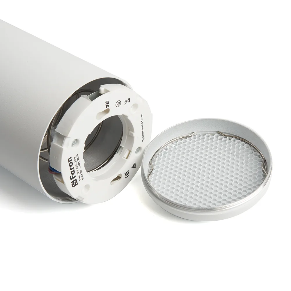 FERON Светильник потолочный HL3658 Barrel ECHO levitation 12W, 230V, GX53, белый, с антибликовой сеточкой, на подвесе 1,7 м 48402 FERON Светильник потолочный HL3658 Barrel ECHO levitation 12W, 230V, GX53, белый, с антибликовой сеточкой, на подвесе 1,7 м 48402