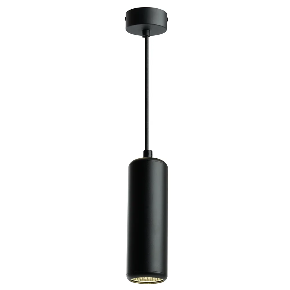 Светильник потолочный FERON ML1841 Barrel ECHO levitation MR16 35W, 230V, GU10, чёрный, с антибликовой сеточкой, на подвесе 1,7 м 48394
