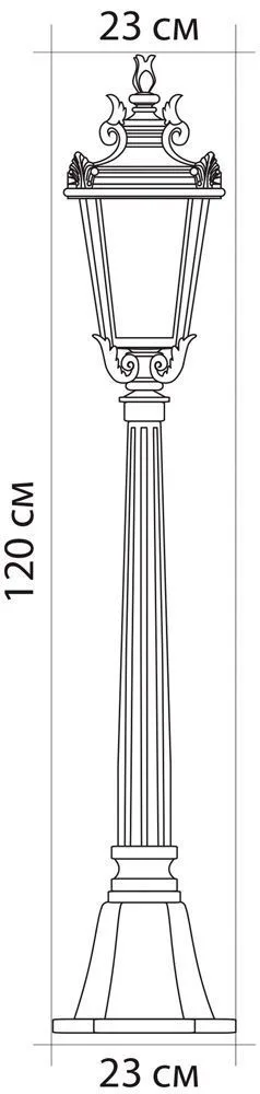 FERON Светильник садово-парковый PL4006 столб круглый 60W 230V E27, черное золото 11377 FERON Светильник садово-парковый PL4006 столб круглый 60W 230V E27, черное золото 11377