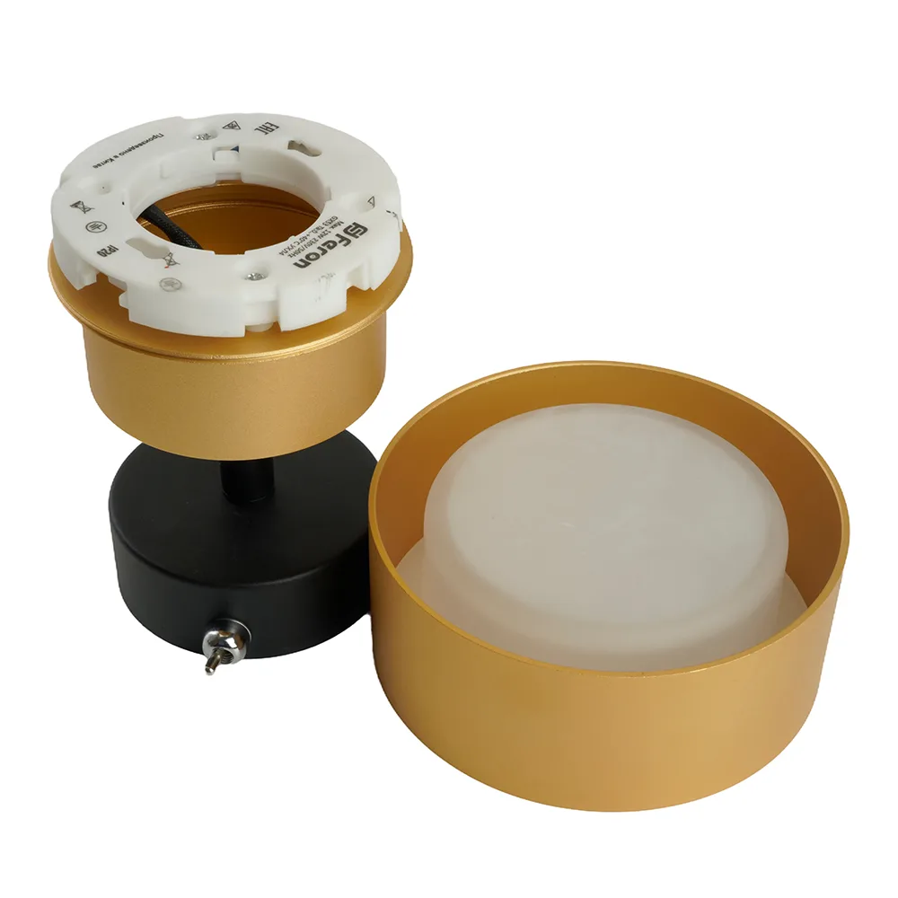 FERON Светильник настенный HL3670 AURA 12W, 230V, GX53, золото артикул 48414 FERON Светильник настенный HL3670 AURA 12W, 230V, GX53, золото артикул 48414