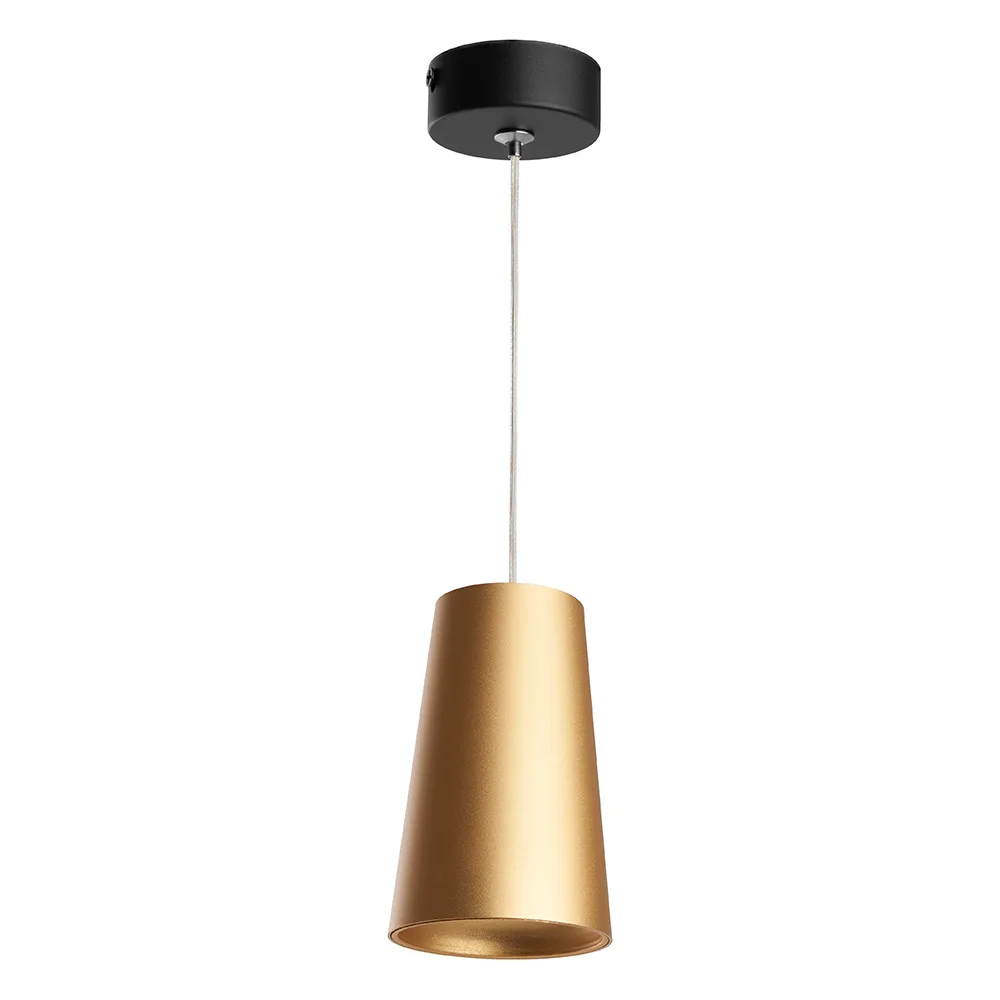 Светильник потолочный FERON ML1858 Barrel BELL levitation на подвесе 1,7 м MR16 35W 230V, золото черный 48423