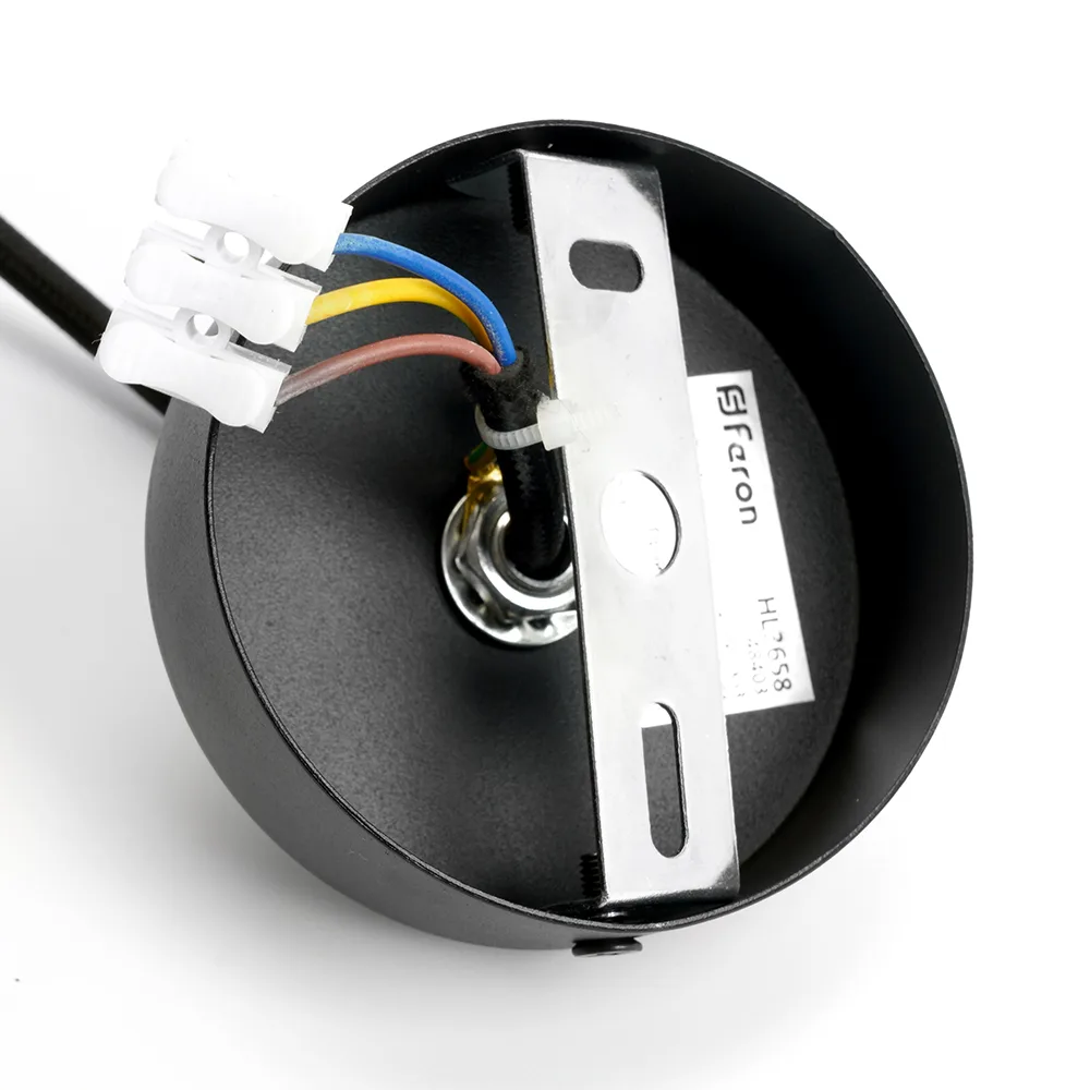 FERON Светильник потолочный HL3658 Barrel ECHO levitation 12W, 230V, GX53, чёрный, с антибликовой сеточкой, на подвесе 1,7 м 48403 FERON Светильник потолочный HL3658 Barrel ECHO levitation 12W, 230V, GX53, чёрный, с антибликовой сеточкой, на подвесе 1,7 м 48403