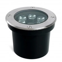 Светодиодный светильник тротуарный (грунтовый) FERON SP2802, 6W, AC/DC12-24V, низковольтный, 3000К, металлик, D120*H90mm, вн.диаметр: 90mm, IP67 48453