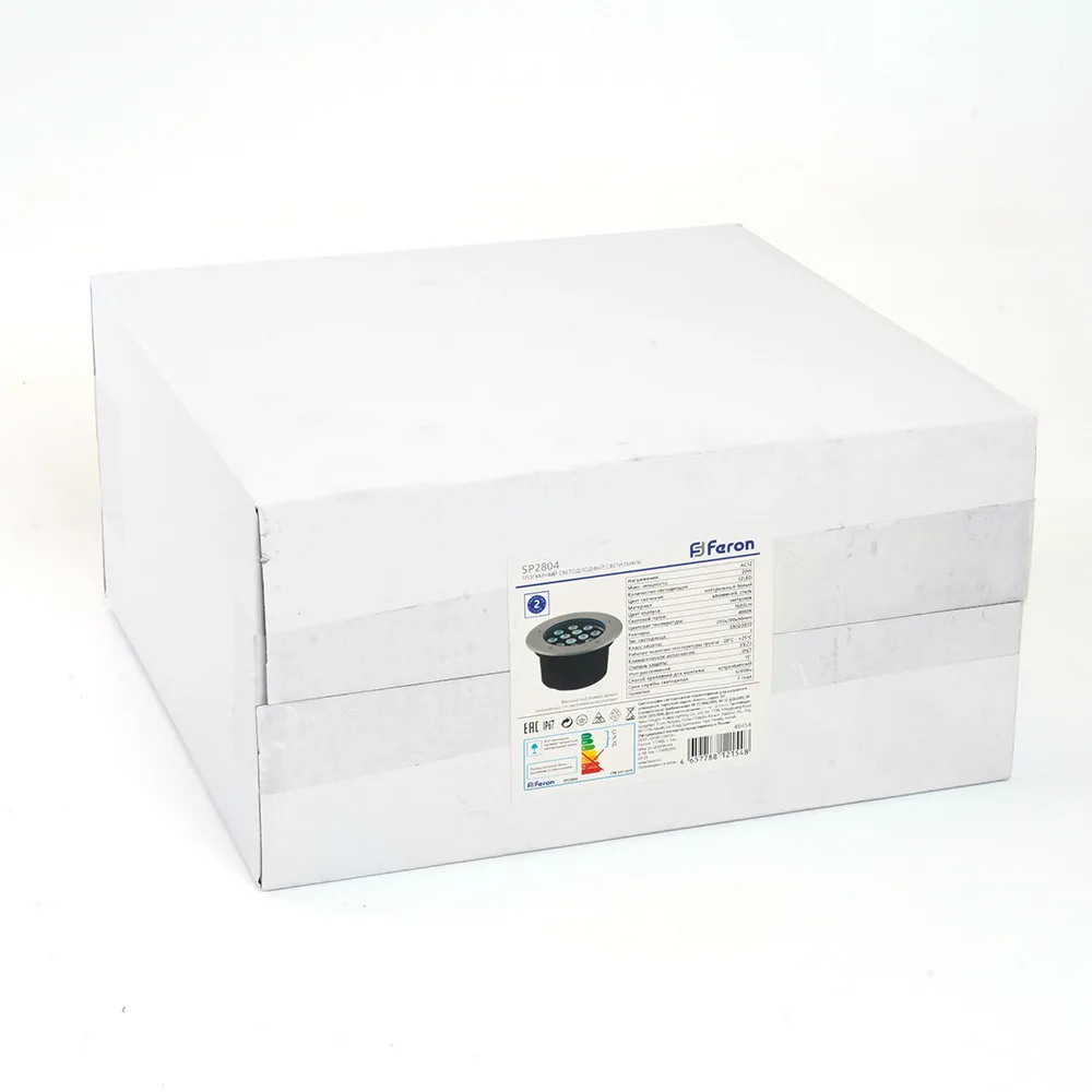 FERON Светодиодный светильник тротуарный (грунтовый) SP2804, 20W, AC/DC12V, низковольтный, 4000K, металлик, IP67 48454 FERON Светодиодный светильник тротуарный (грунтовый) SP2804, 20W, AC/DC12V, низковольтный, 4000K, металлик, IP67 48454