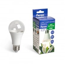 Лампа светодиодная для растений А60 FERON LB-7062 E27 12W 175-265V полный спектр 38277