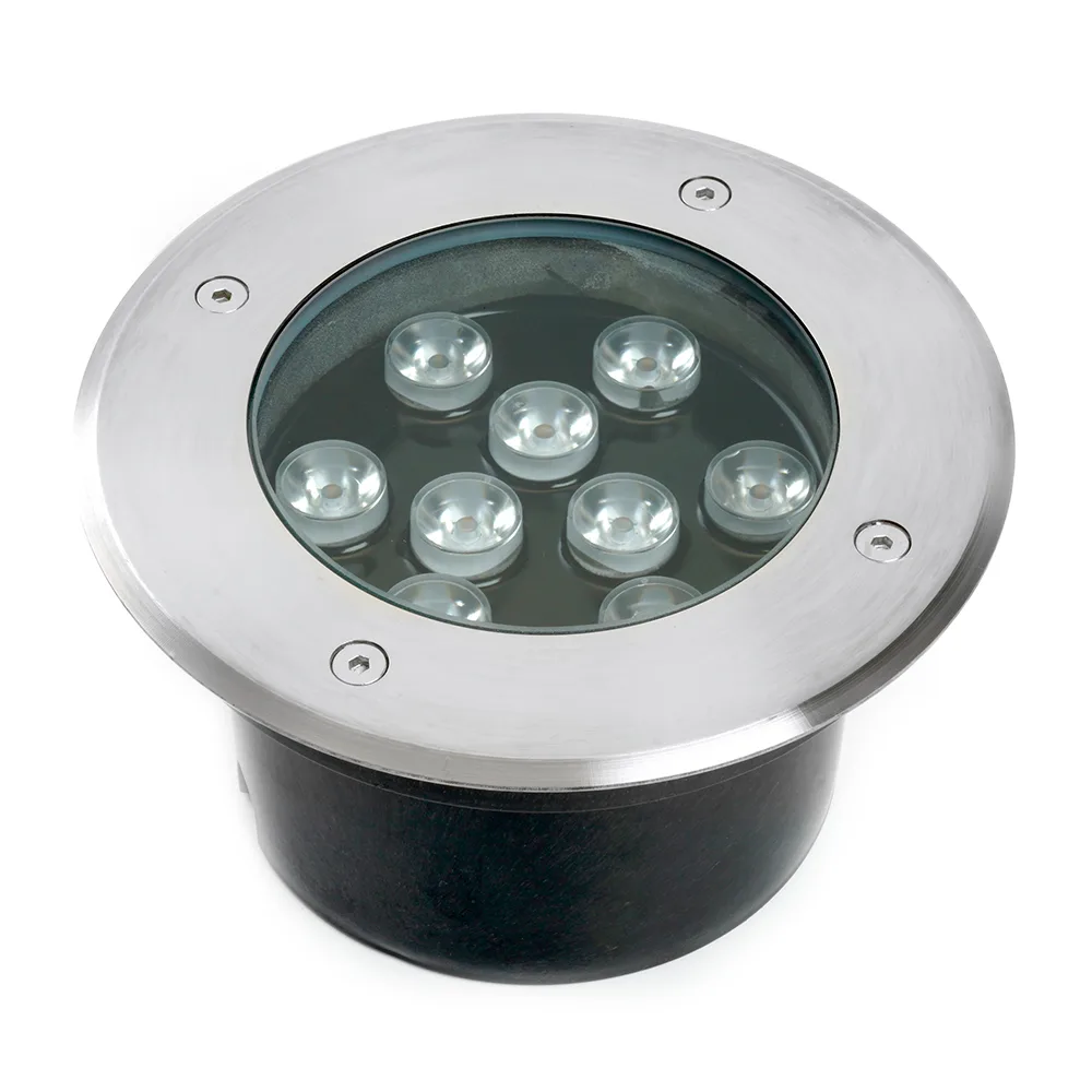 FERON Светодиодный светильник тротуарный (грунтовый) SP2803, 10W, AC/DC12V, низковольтный, 3000К, металлик, 160*H90mm, вн.диаметр: 110mm, IP67 48469 FERON Светодиодный светильник тротуарный (грунтовый) SP2803, 10W, AC/DC12V, низковольтный, 3000К, металлик, 160*H90mm, вн.диаметр: 110mm, IP67 48469
