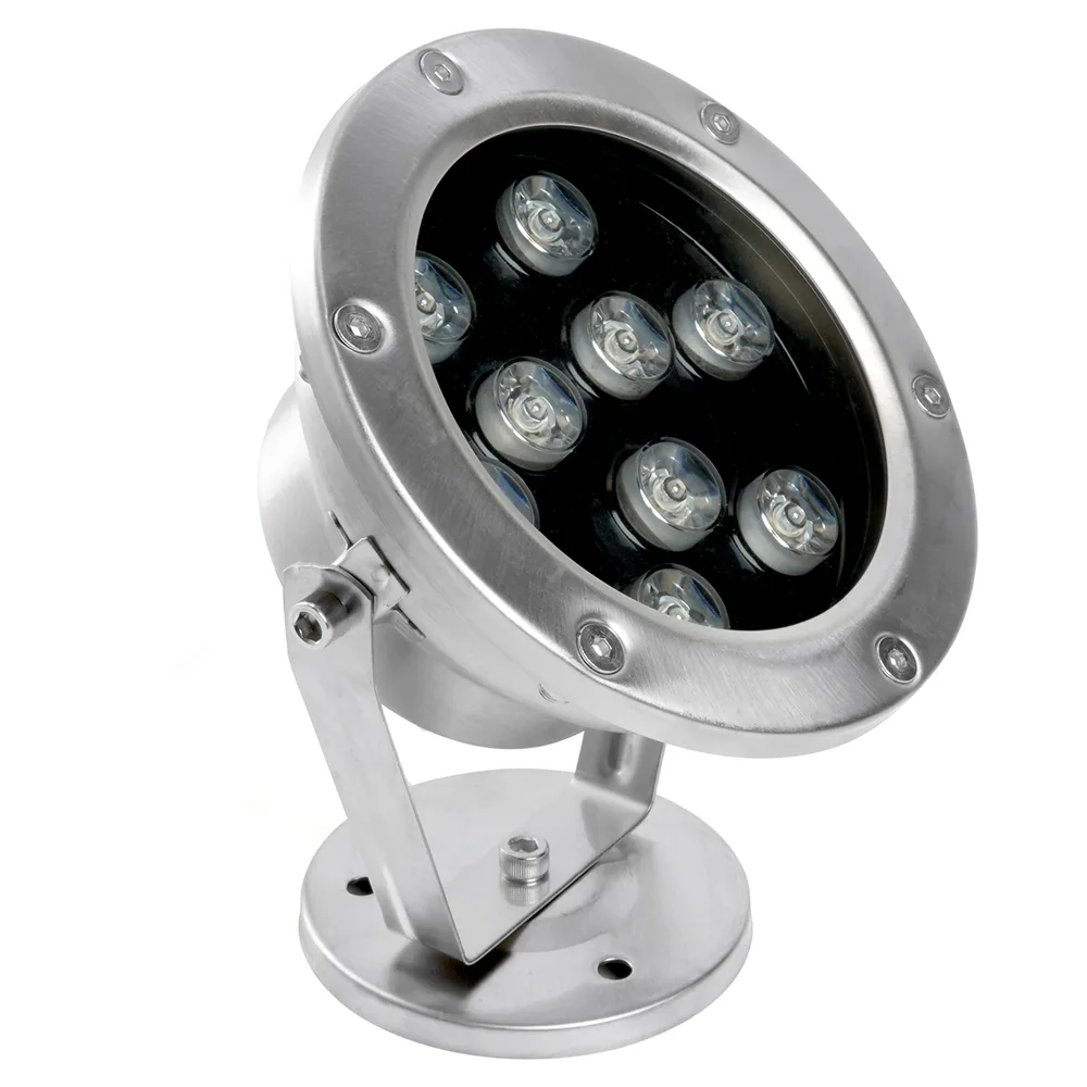 FERON Светодиодный прожектор подводный LL-824, 9W, AC24V, низковольтный, RGB, металлик, 143*75*170mm, IP68 48468 FERON Светодиодный прожектор подводный LL-824, 9W, AC24V, низковольтный, RGB, металлик, 143*75*170mm, IP68 48468