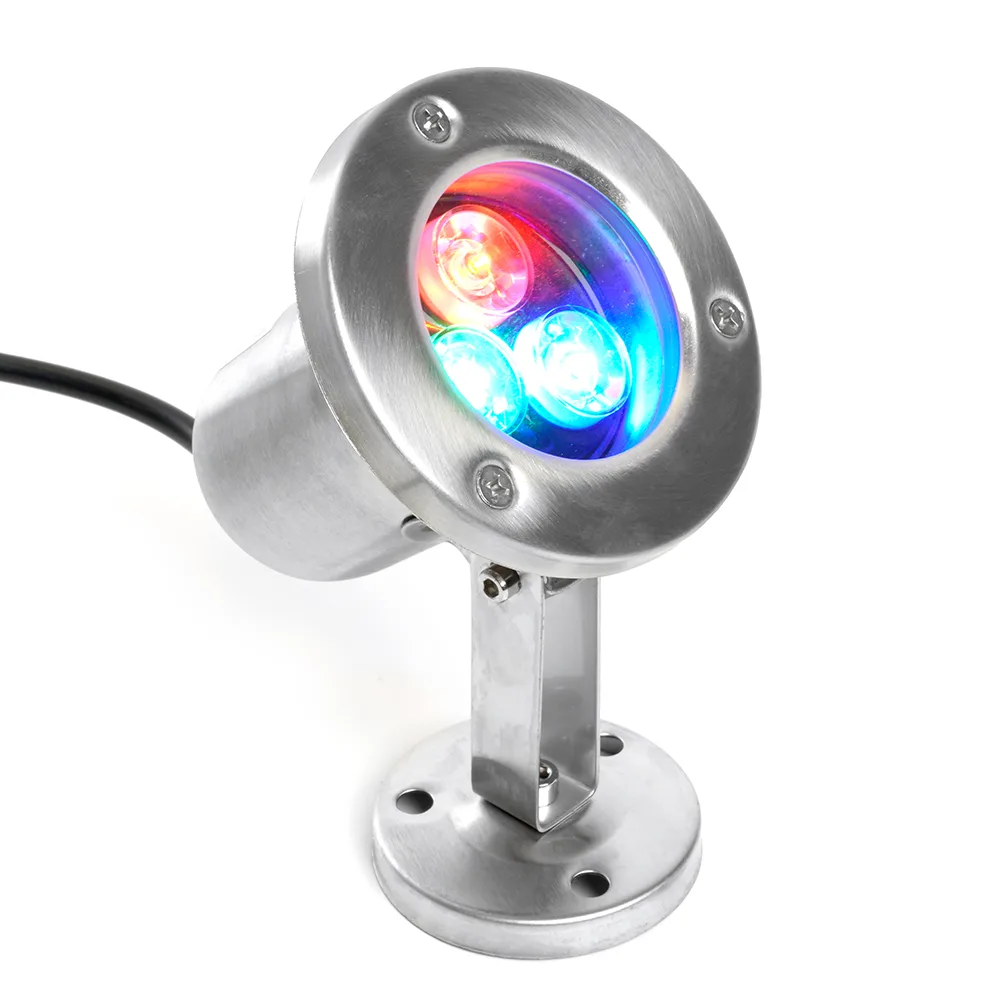 FERON Светодиодный прожектор подводный LL-822, 3W, AC24V, низковольтный, RGB, металлик, 80*80*130mm, IP68 48467 FERON Светодиодный прожектор подводный LL-822, 3W, AC24V, низковольтный, RGB, металлик, 80*80*130mm, IP68 48467