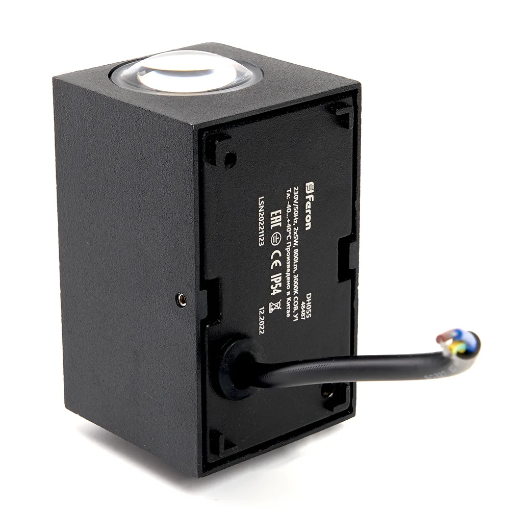 FERON Светильник уличный светодиодный DH055, 2*5W, 800Lm, 3000K, черный 48487 FERON Светильник уличный светодиодный DH055, 2*5W, 800Lm, 3000K, черный 48487