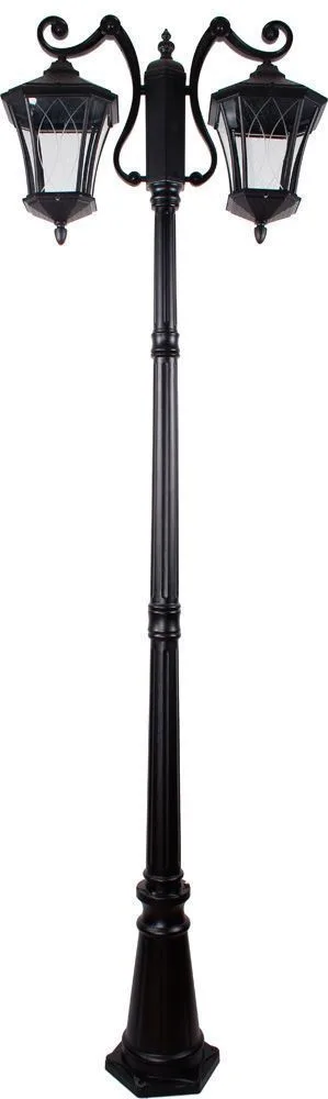 FERON Светильник садово-парковый PL4038 столб восьмигранный 2*60W 230V E27, черный 11419 FERON Светильник садово-парковый PL4038 столб восьмигранный 2*60W 230V E27, черный 11419