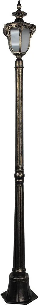Светильник садово-парковый FERON PL4057 столб шестигранный 60W 230V E27, черное золото 11436