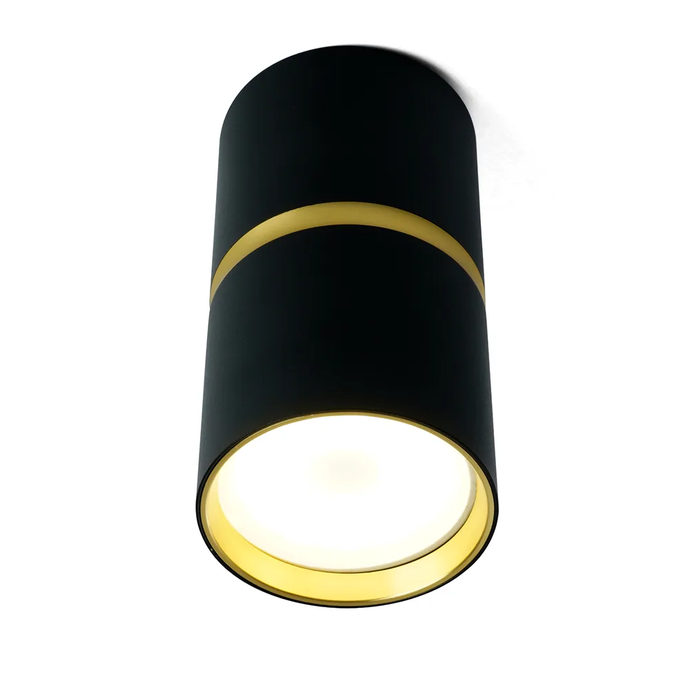 FERON Светильник потолочный ML186 Barrel ZEN MR16 GU10 35W 230V, чёрный, золото 48639 FERON Светильник потолочный ML186 Barrel ZEN MR16 GU10 35W 230V, чёрный, золото 48639