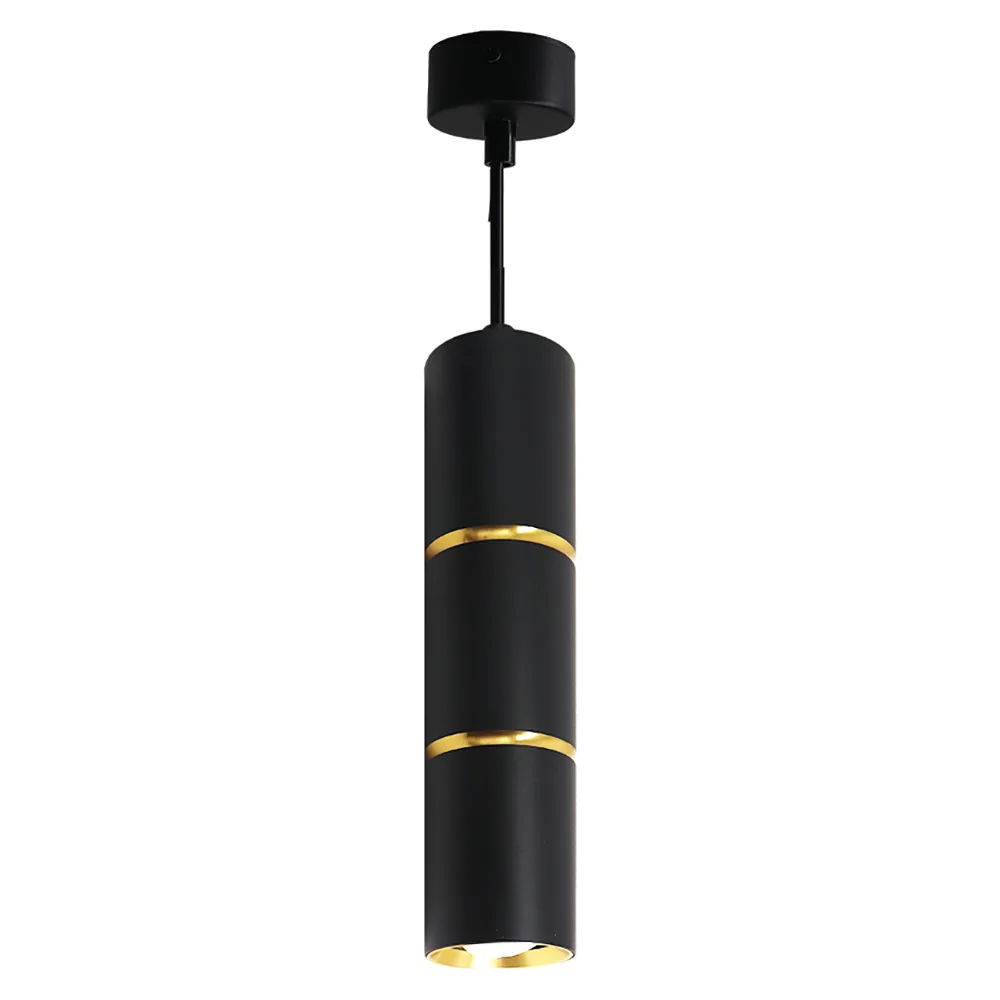 Светильник потолочный FERON ML1868  Barrel ZEN levitation на подвесе MR16 35W, 230V, чёрный, золото 55*180 48647
