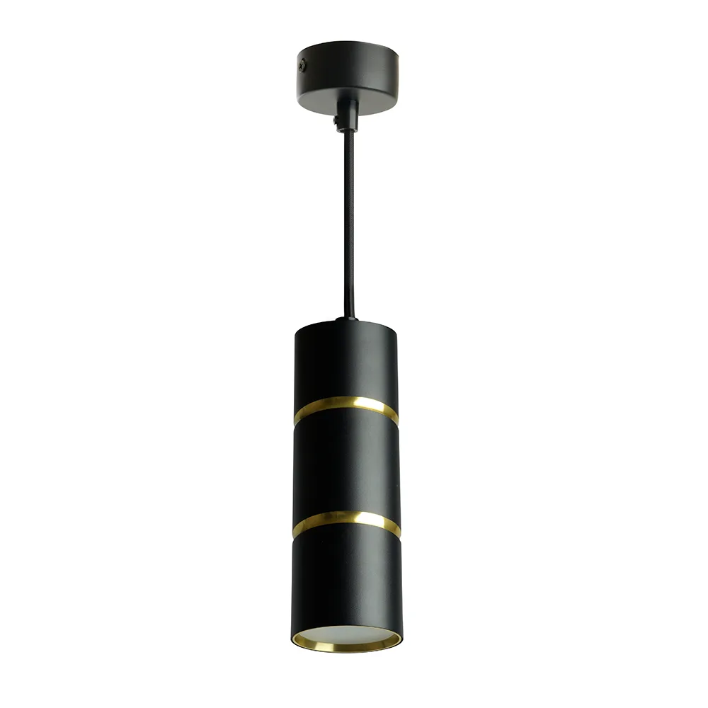 FERON Светильник потолочный ML1868 Barrel ZEN levitation на подвесе MR16 35W, 230V, чёрный, золото 55*180 48647 FERON Светильник потолочный ML1868 Barrel ZEN levitation на подвесе MR16 35W, 230V, чёрный, золото 55*180 48647