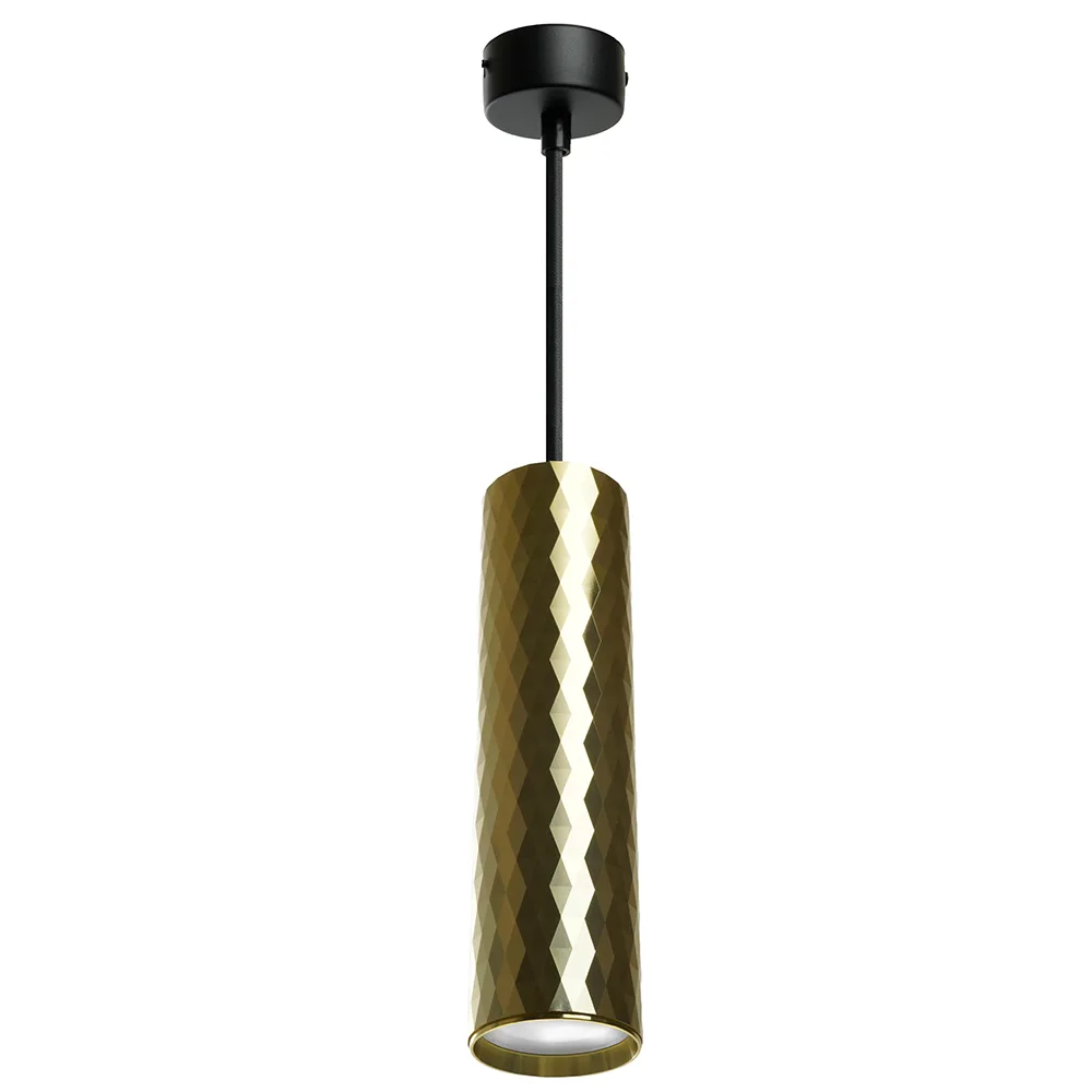 Светильник потолочный FERON ML1888 Barrel PRISM levitation на подвесе MR16 35W, 230V, чёрный, золото 55*200 48669