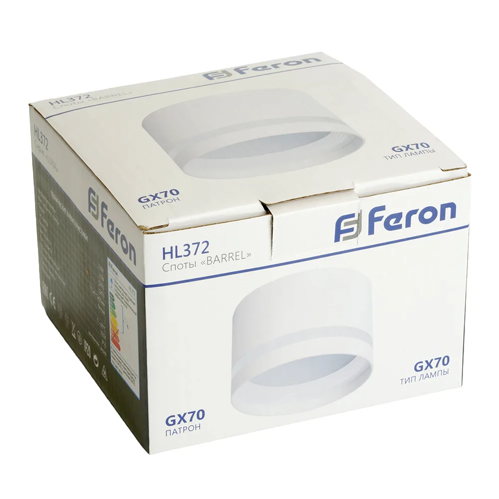 FERON Светильник потолочный HL372 LUNA 25W, 230V, GX70, белый 48736 FERON Светильник потолочный HL372 LUNA 25W, 230V, GX70, белый 48736
