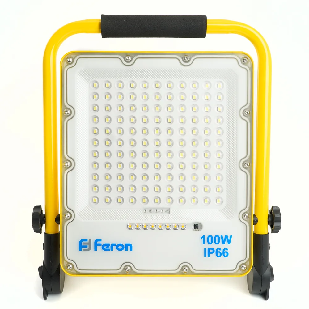 FERON Светодиодный прожектор LL-952 переносной с зарядным устройством IP66 100W 6400K артикул 48677 FERON Светодиодный прожектор LL-952 переносной с зарядным устройством IP66 100W 6400K артикул 48677