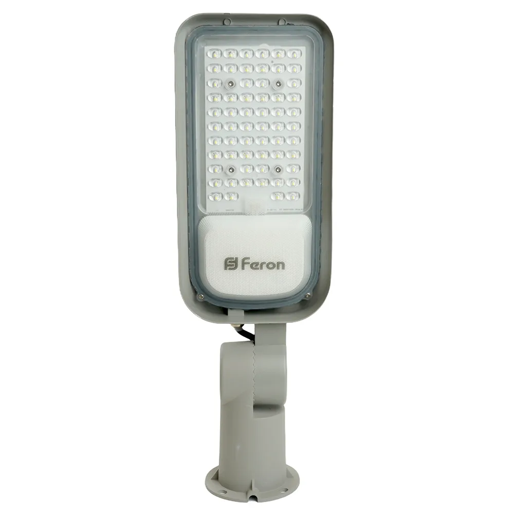 FERON Светодиодный уличный консольный светильник SP3060 50W 6400K 100-265V/50Hz, серый 48762 FERON Светодиодный уличный консольный светильник SP3060 50W 6400K 100-265V/50Hz, серый 48762