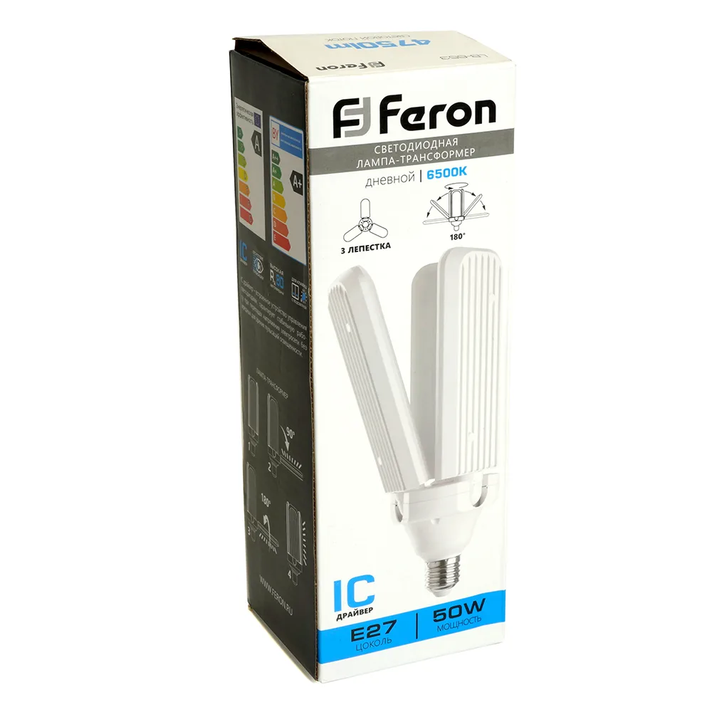 FERON Лампа светодиодная LB-653 E27 50W 175-265V 6500К 48772 FERON Лампа светодиодная LB-653 E27 50W 175-265V 6500К 48772