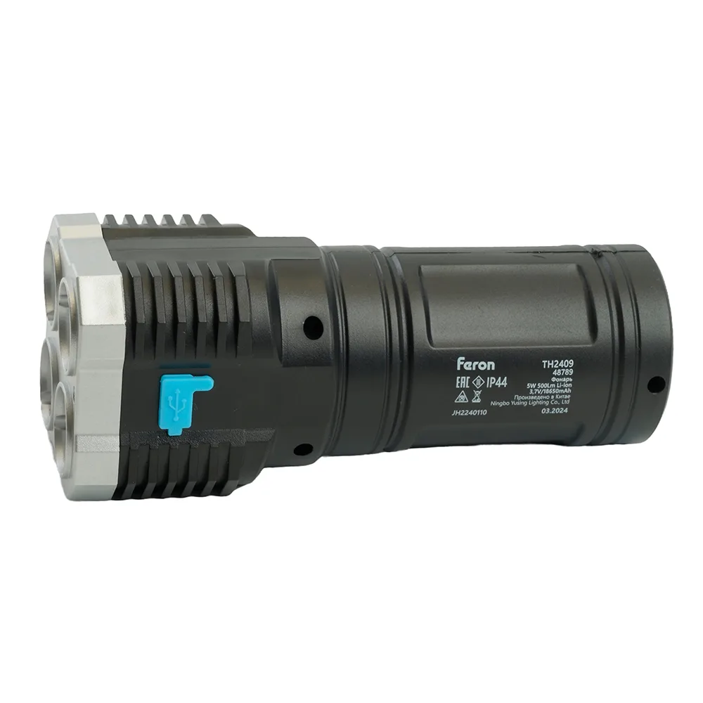 FERON Фонарь ручной TH2409 с аккумулятором USB 48789 FERON Фонарь ручной TH2409 с аккумулятором USB 48789