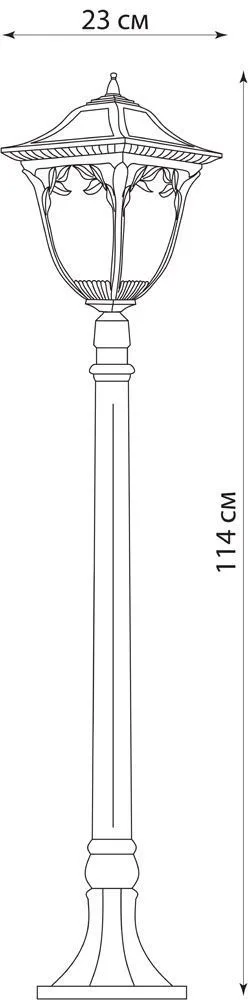 FERON Светильник садово-парковый PL4086 столб четырехгранный 100W E27 230V, черное золото 11492 FERON Светильник садово-парковый PL4086 столб четырехгранный 100W E27 230V, черное золото 11492