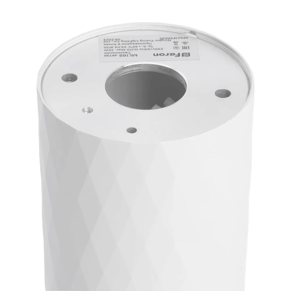 FERON Светильник потолочный ML188 Barrel PRISM MR16 GU10 35W 230V, белый 48798 FERON Светильник потолочный ML188 Barrel PRISM MR16 GU10 35W 230V, белый 48798