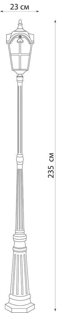 FERON Светильник садово-парковый PL5108 столб четырехгранный 100W 230V E27, черное золото 11533 FERON Светильник садово-парковый PL5108 столб четырехгранный 100W 230V E27, черное золото 11533